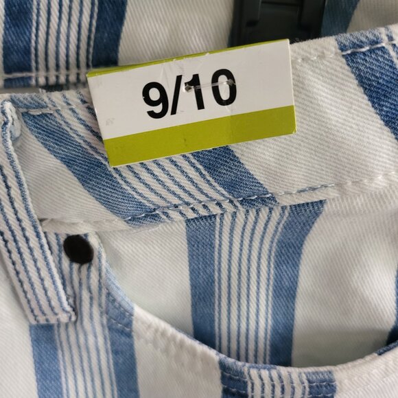 Wrangler Retro Bailey High Rise Flare Striped Jeans Blue White Denim Womens 9/10 - Picture 8 of 9